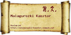 Malagurszki Kasztor névjegykártya